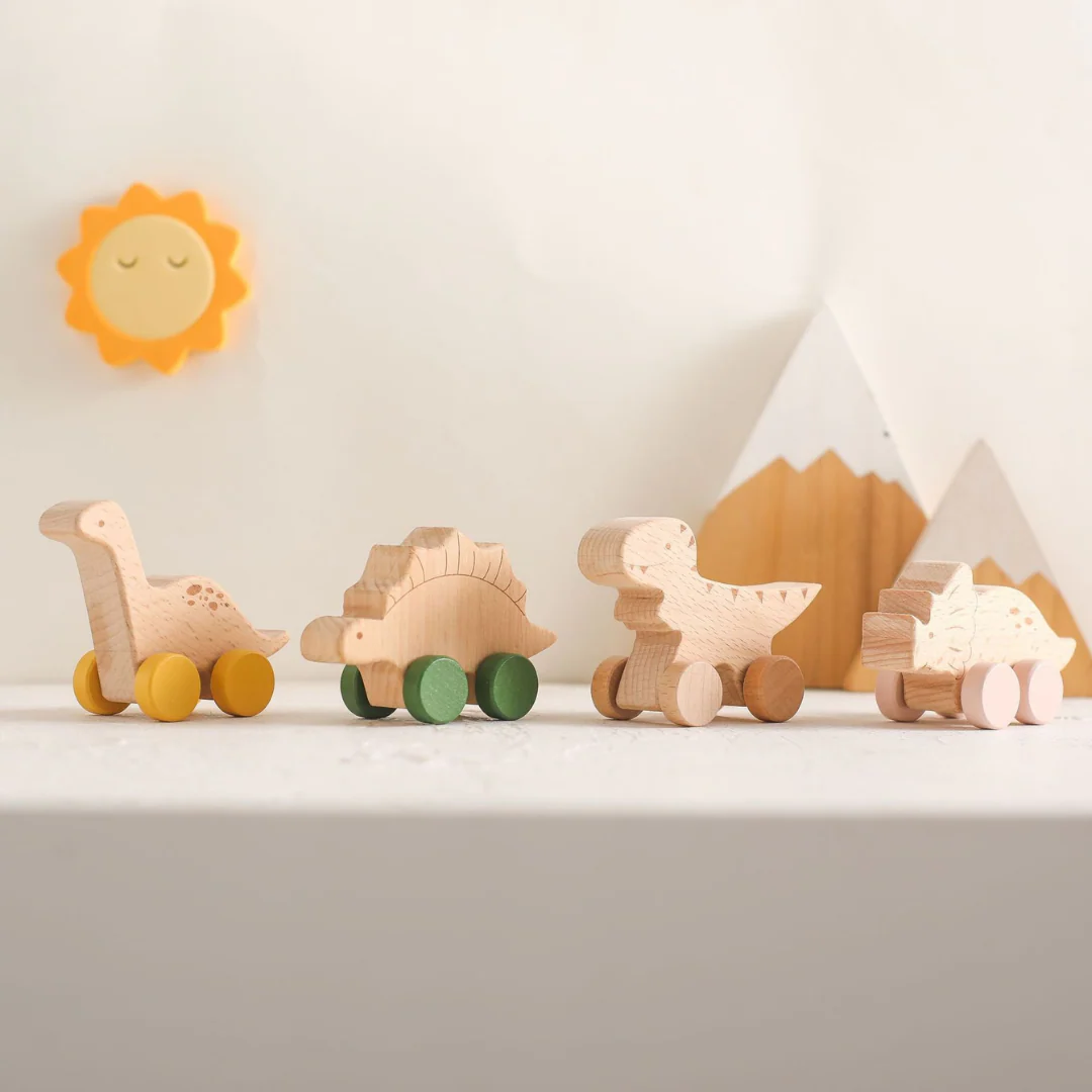 Montessori Wooden Train in Pastel Colors - Image 8