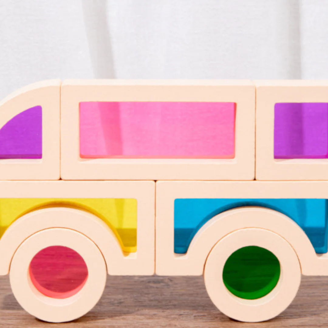 Montessori Wooden Window Building Blocks - Image 3