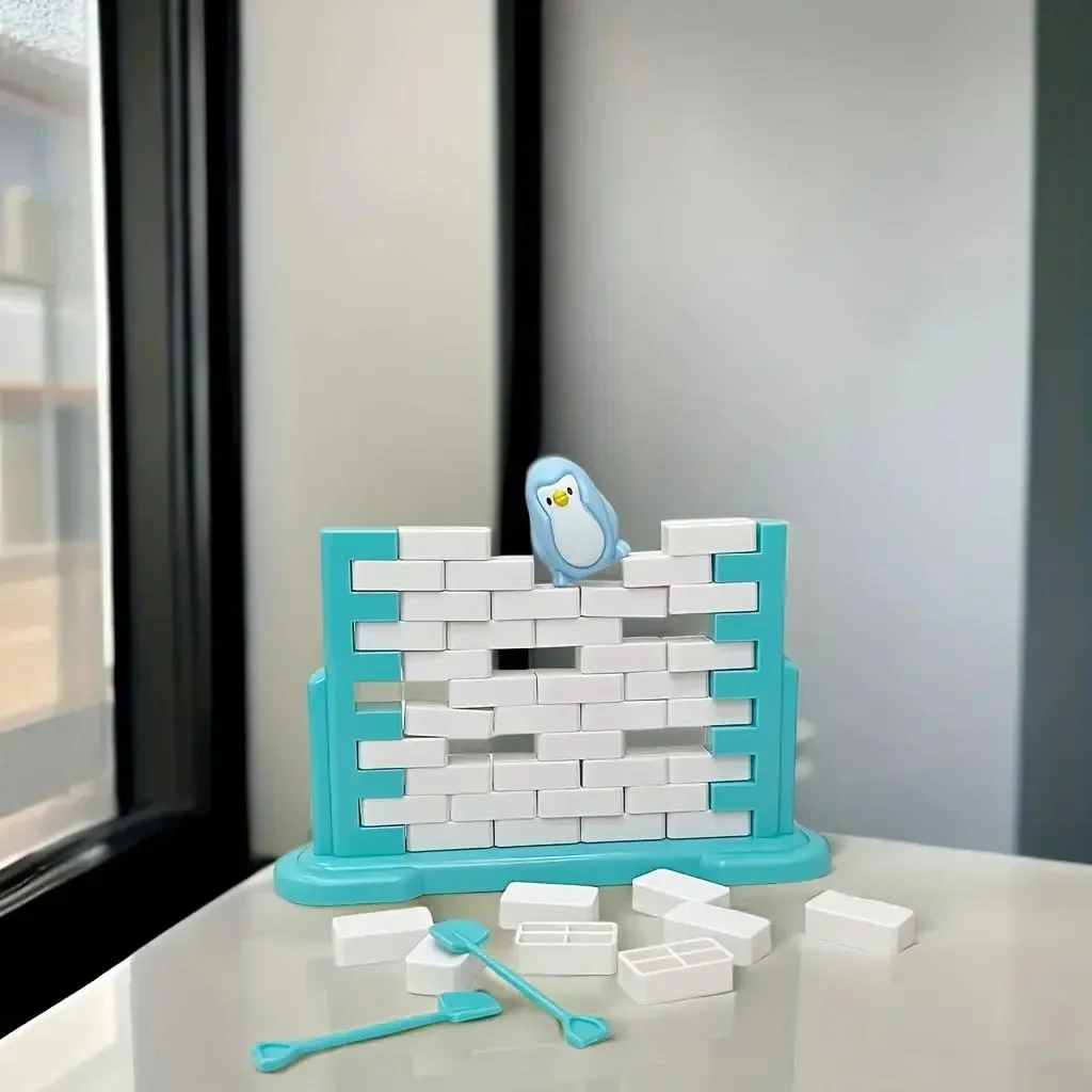 Penguin Brick Push Balance Family Game - Image 3