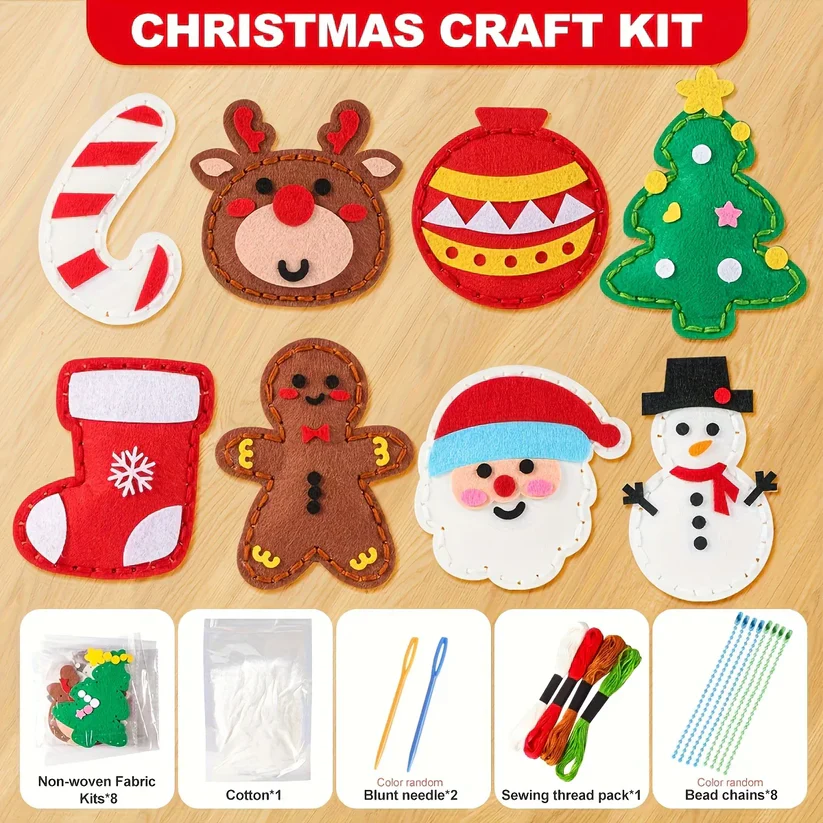 Safe DIY Felt Christmas Sewing Set - Image 2