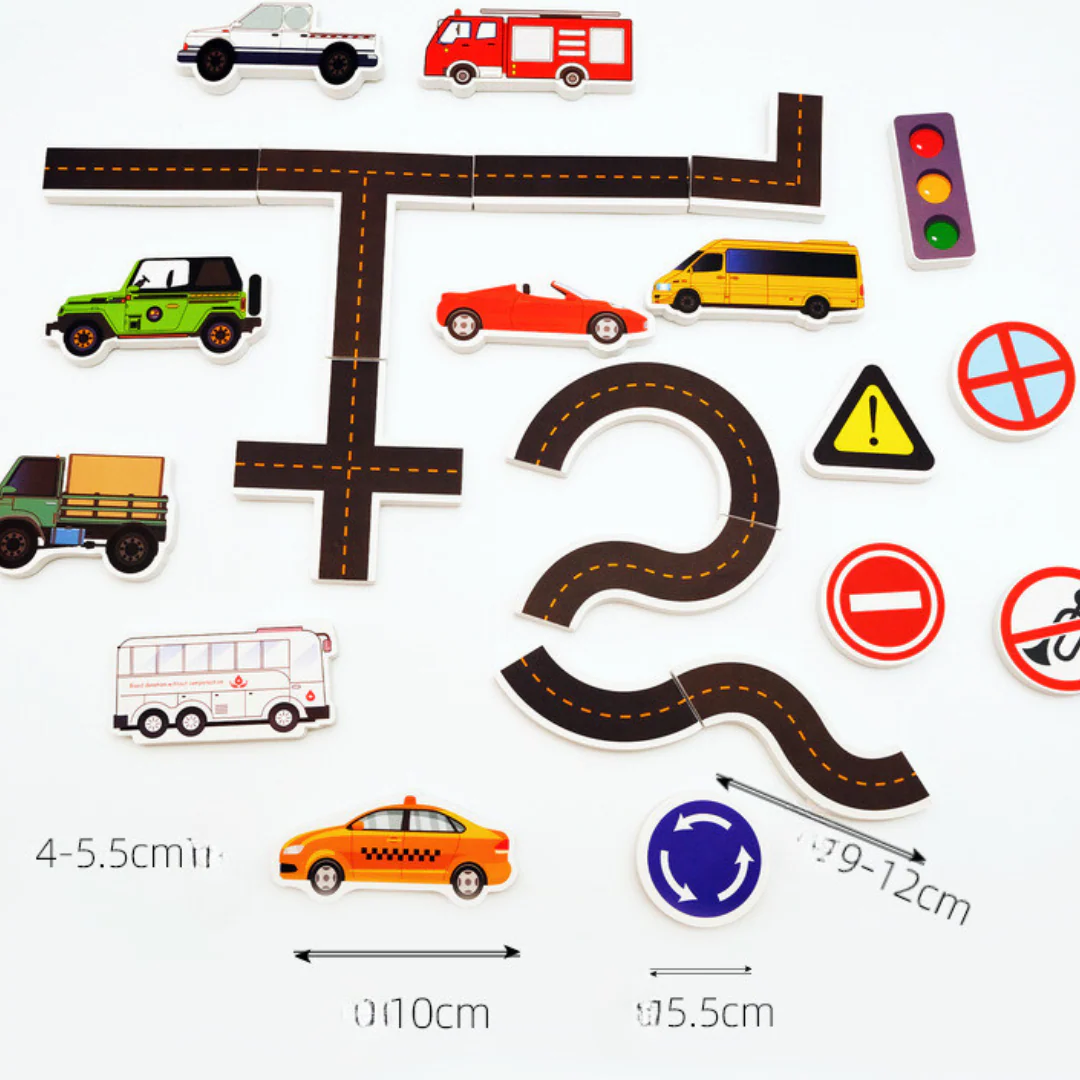 Self-adhesive Roads & Car Bath Toy - Image 2