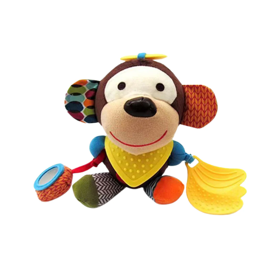 Sensory baby plush toy with rattle and silicone attachment for teething - Image 10
