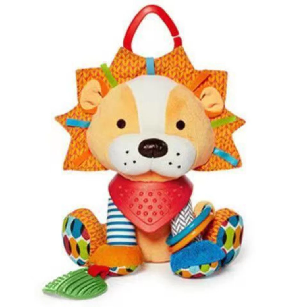 Sensory baby plush toy with rattle and silicone attachment for teething - Image 8