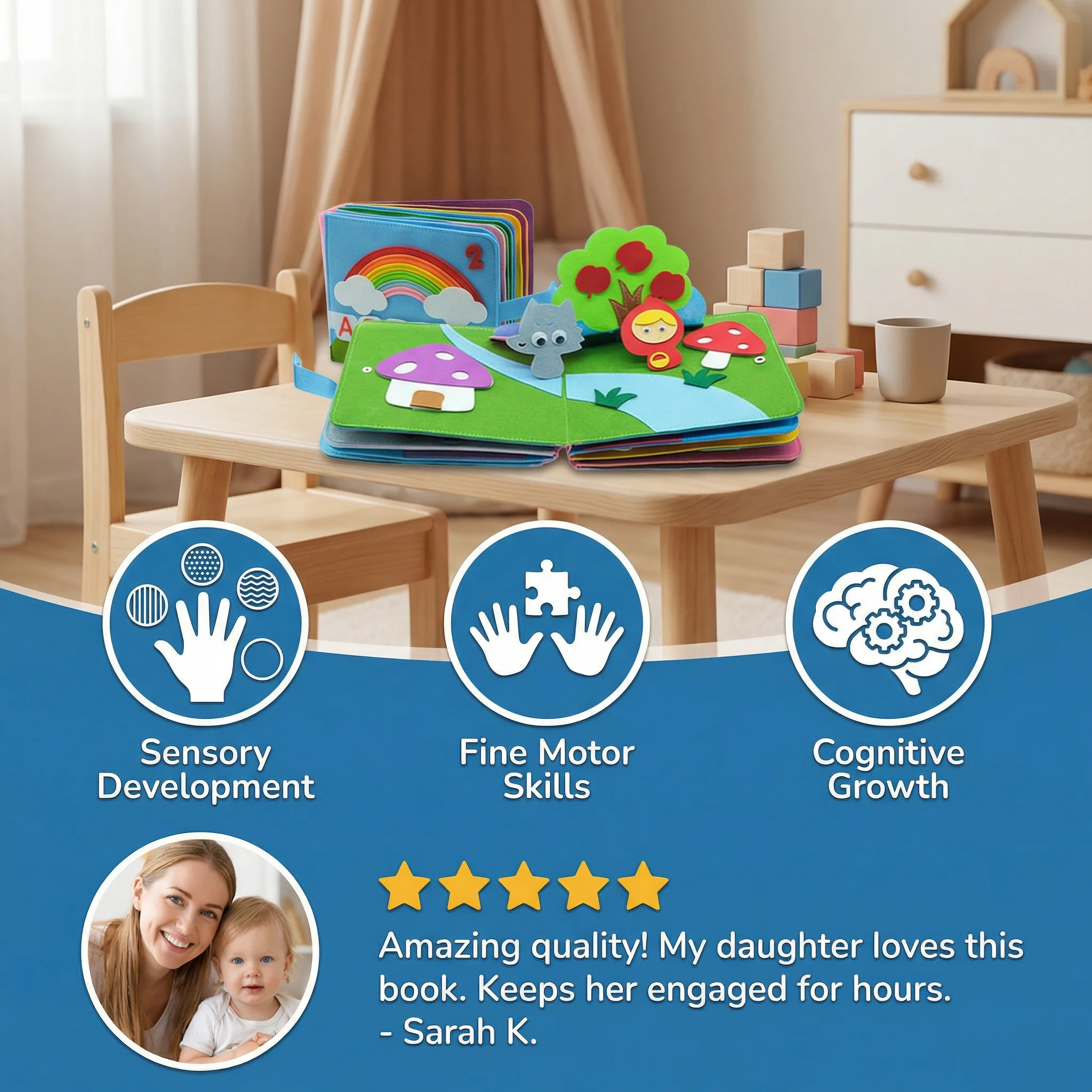 Sensory Learning Book - Montessori Fun for Kids - Image 2