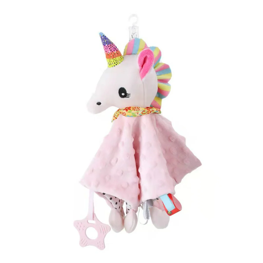 Soothing plush cuddly blanket with rattle - Image 3