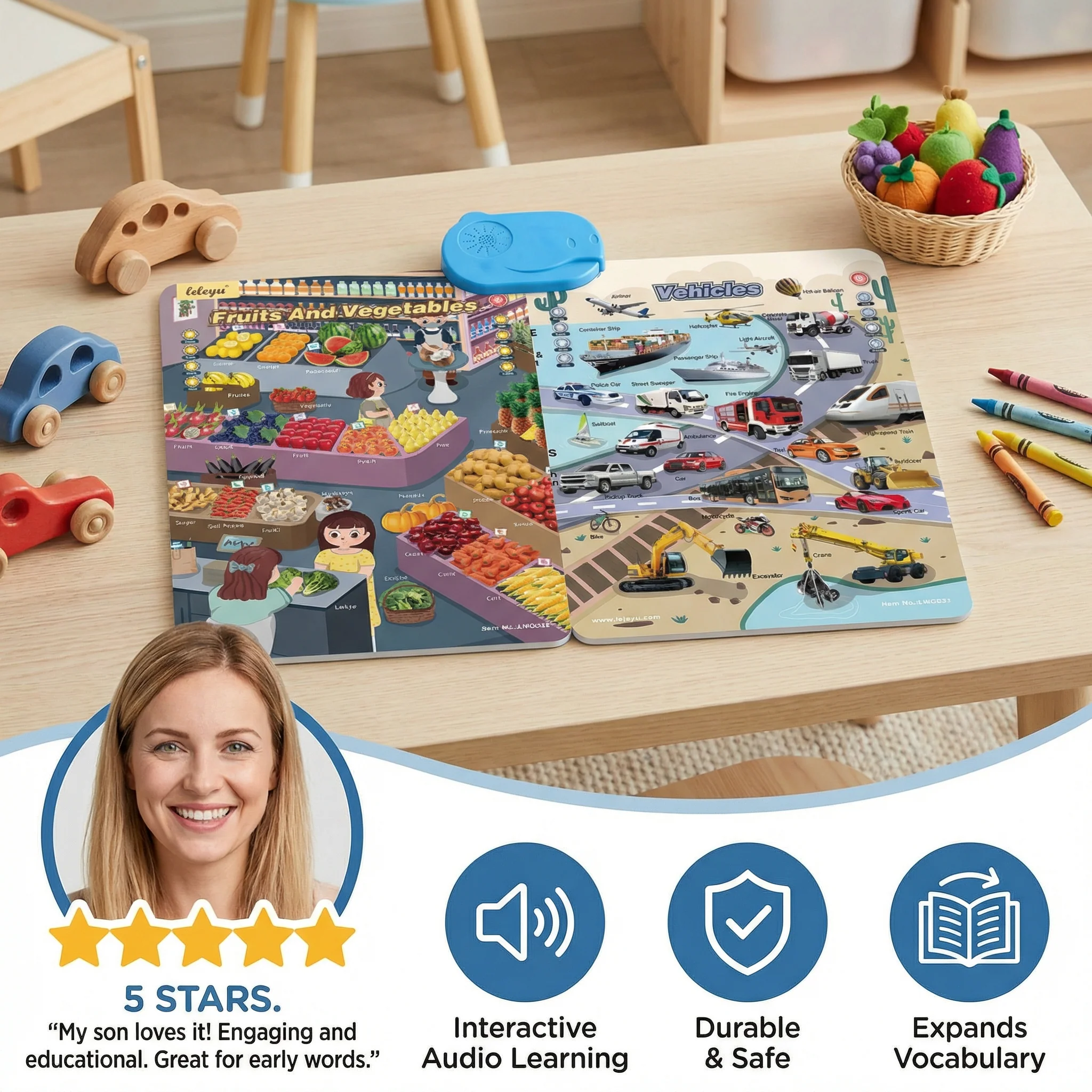Talking English learning board for children - Image 2