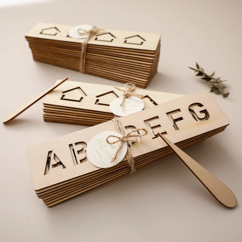 Wooden Letters and Numbers Templates for Learning to Write - Image 4