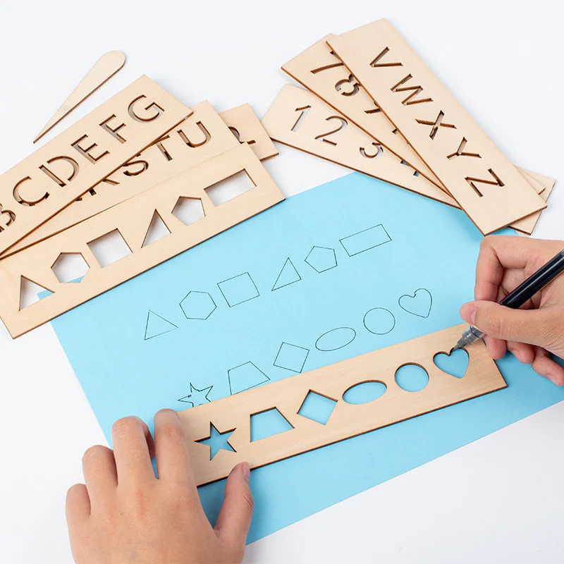 Wooden Letters and Numbers Templates for Learning to Write - Image 6