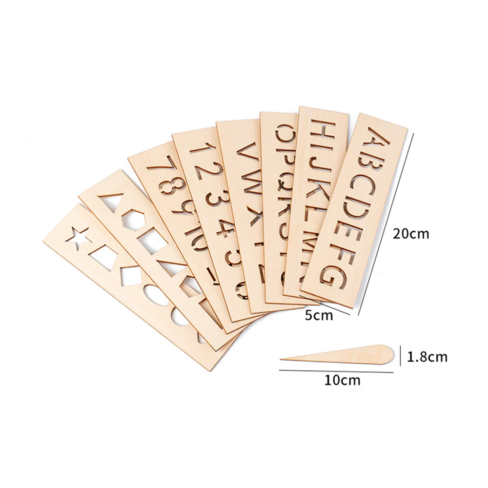 Wooden Letters and Numbers Templates for Learning to Write - Image 7