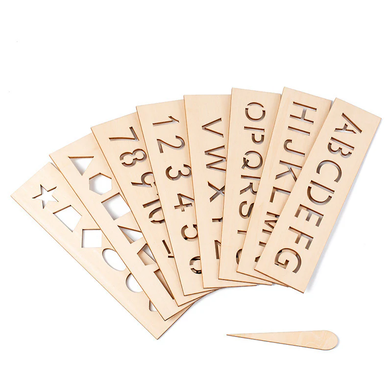 Wooden Letters and Numbers Templates for Learning to Write - Image 8