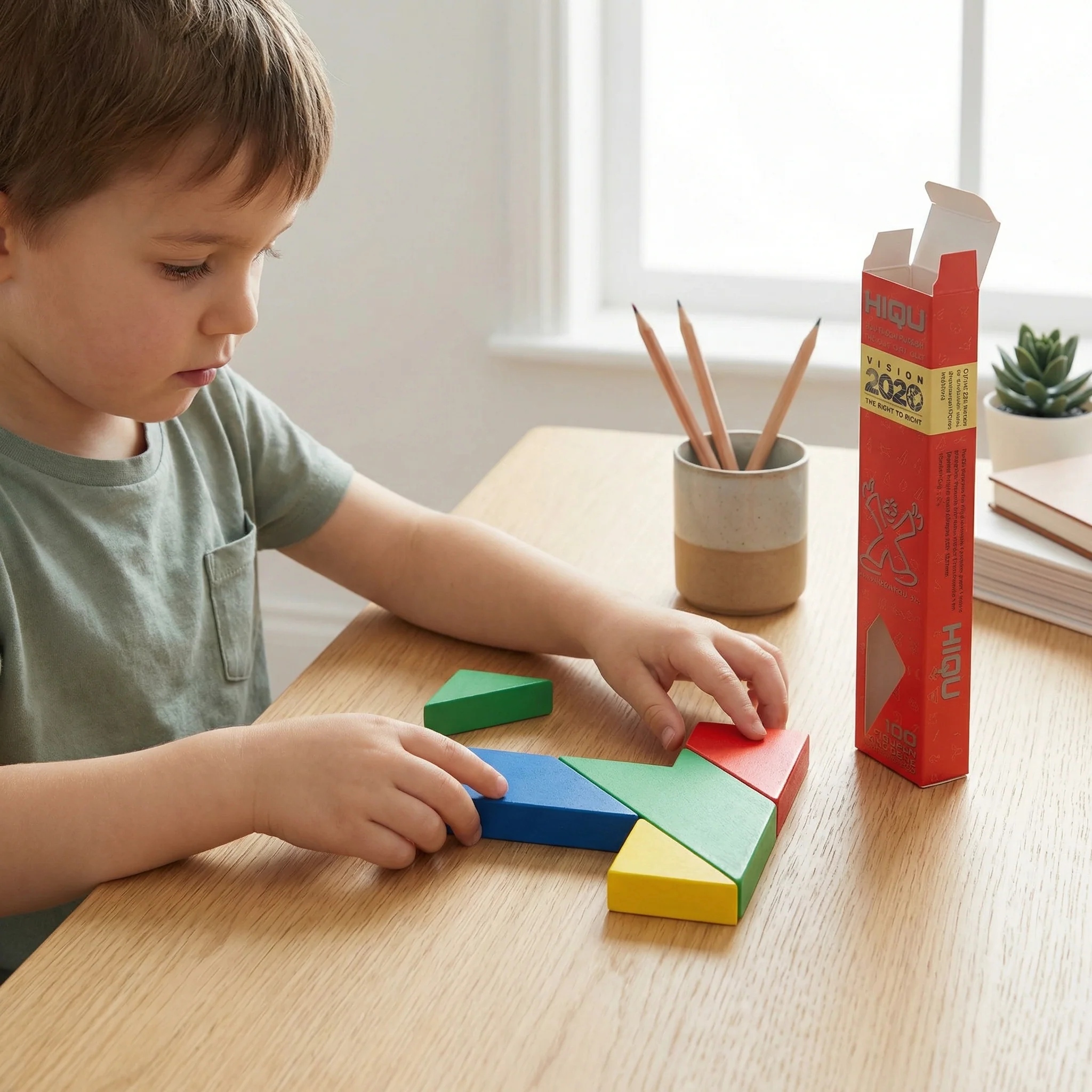 Wooden Tangram Puzzle – Montessori Geometry Learning Toy for Kids - Image 6