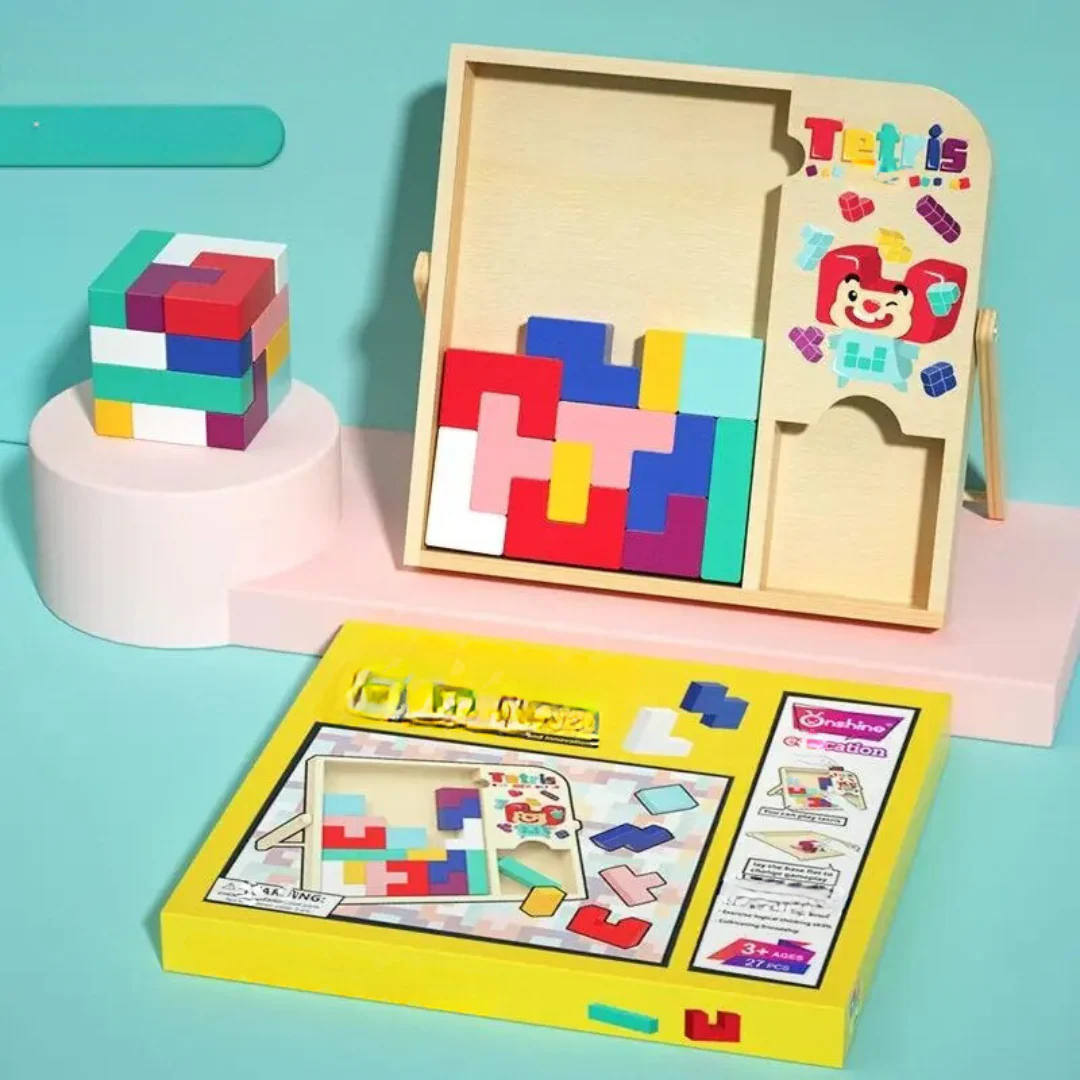 Wooden Tetris Puzzle Game - Image 2
